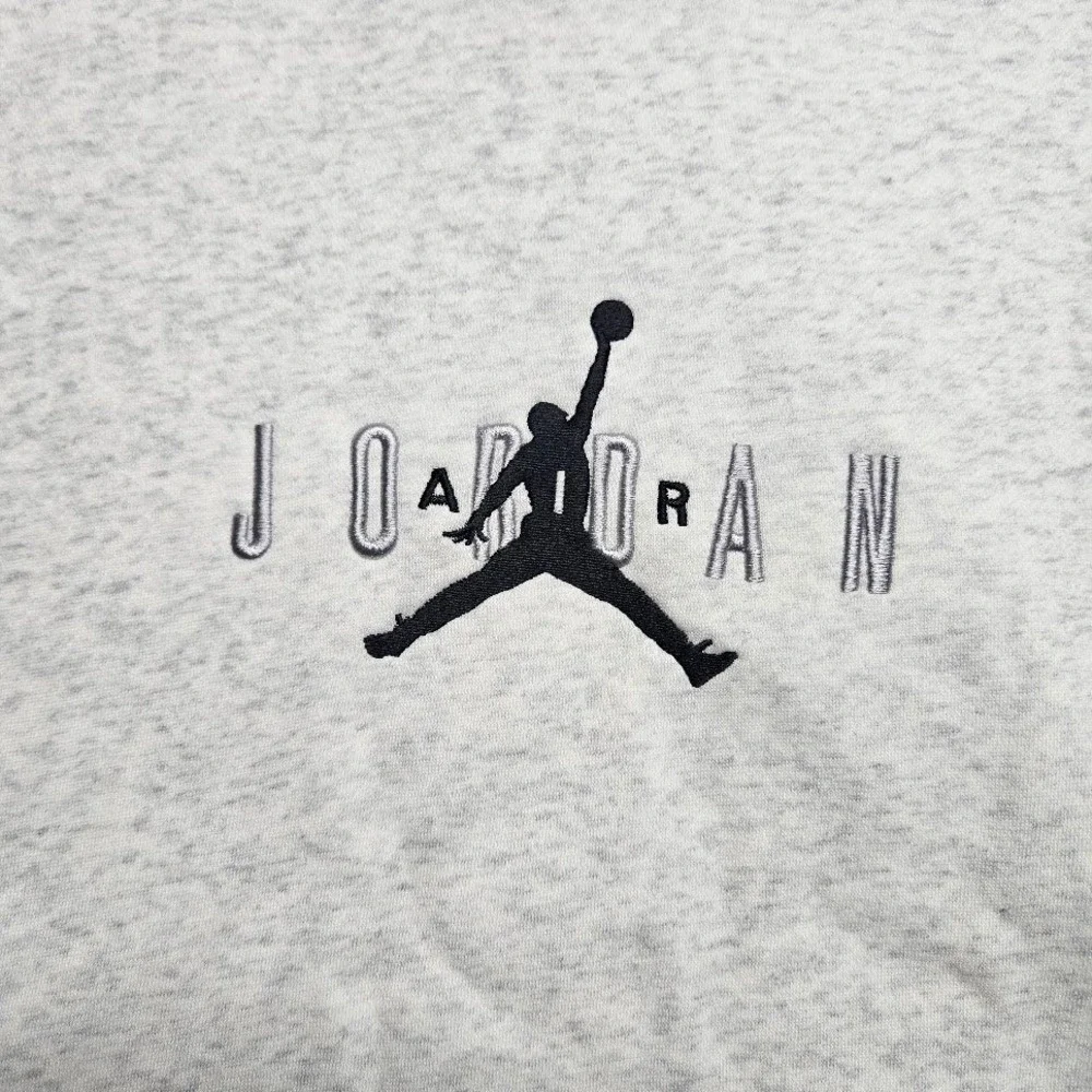 Jordan Hoodie Mens 2XL Grey Jumpman Embroidered Fleece Pullover IB9097-051